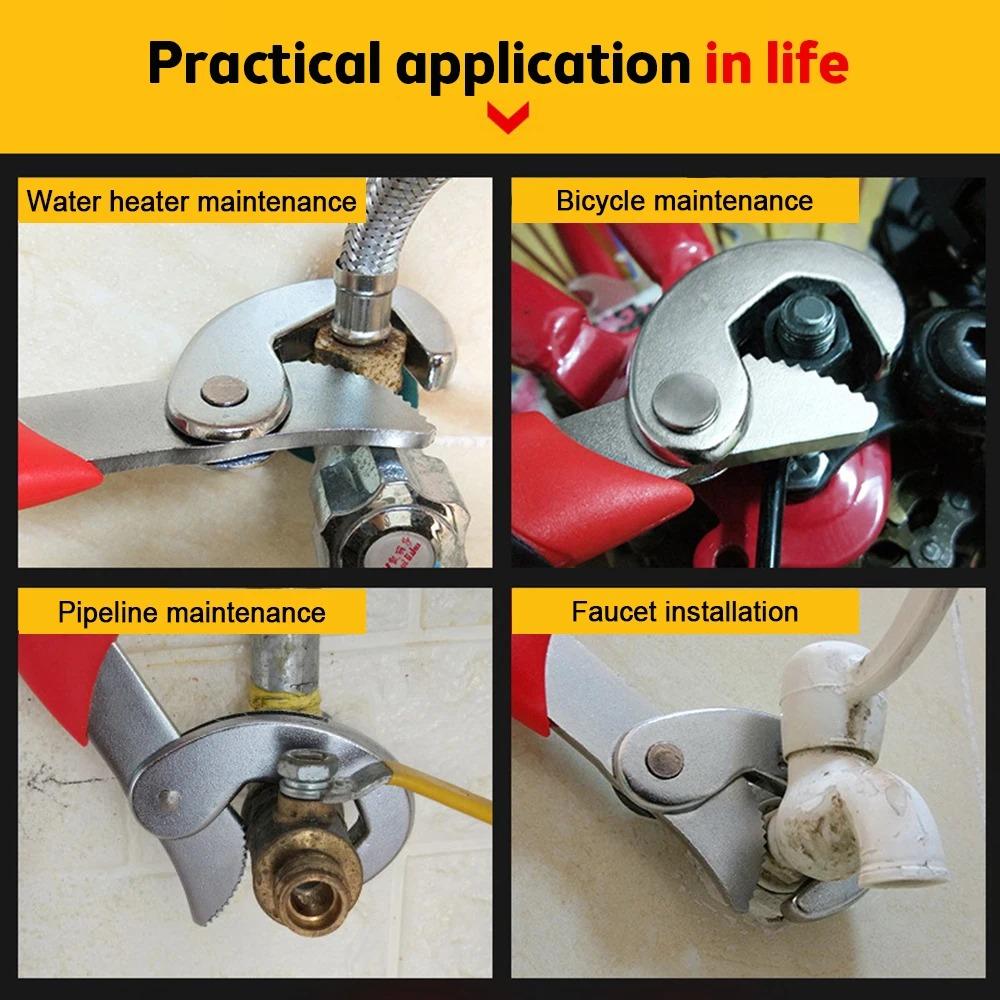Set de chei multifuncționale cu trei laturi, îngroșarea dinților și prevenirea ruginii, deschidere mare, unealtă manuală multifuncțională