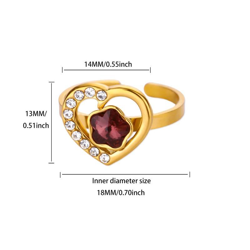 Heart Ring Women's K Gold Micro-inlaid Zircon Temperament Designer Ring High-end Commuting