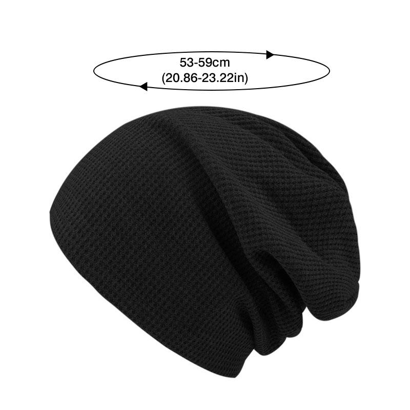 Einfarbige Baggy Mütze für Damen Herbst Winter Warm halten Gestrickte Mütze Hip Hop Punk Pullover Mütze Mütze