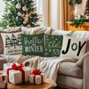 45X45Cm Green Christmas Theme Pillowcase Bedroom Sofa Cushion Cover 100% Polyester Living Room Cushion Pillowcase Home Decor