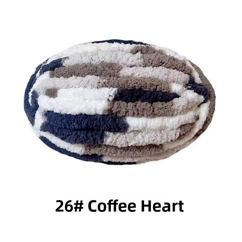 Handmade DIY Rainbow Adient Yarn Scarf Tail Line Finger Knitting Cozy Nest Cuion Thi Ice Strip Yarn