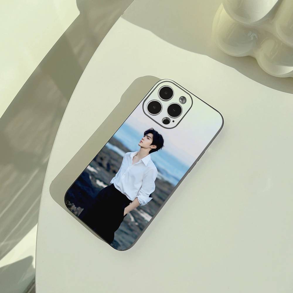 C- Chen Zheyuan-Actor Phone Case For iPhone 17,16,15,14,13,12,11 Pro Max, Lightweight and Practical Soft Black Cover