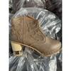 Leather Women Ankle Boots Women's Shoes Low Heel Cool British Embroidered Design Soft Short Boots Party Women Footwear