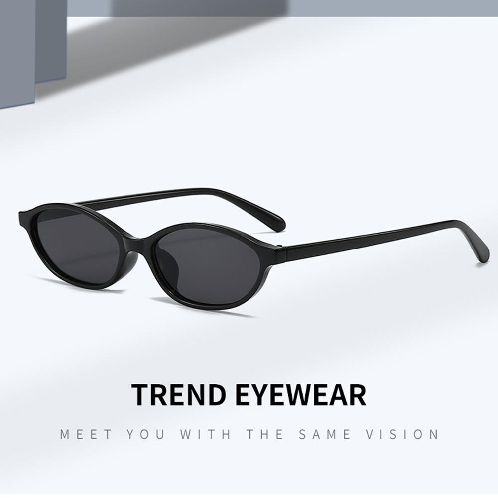 Vintage Cat Eye Oval Sunglasses Lightweight Trendy 90s Sunnies UV Protection Sun Glasses for Women & Men