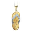 Creative Beach Slipper Pendant Necklace Gold Plated Chain Holiday Jewelry Gift