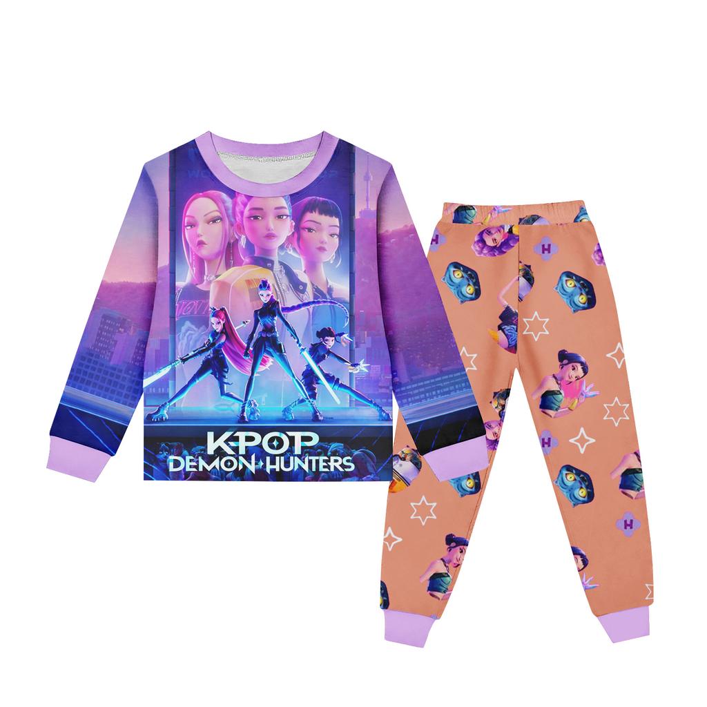 Children's Round Neck Long Sleeve Cartoon Suit