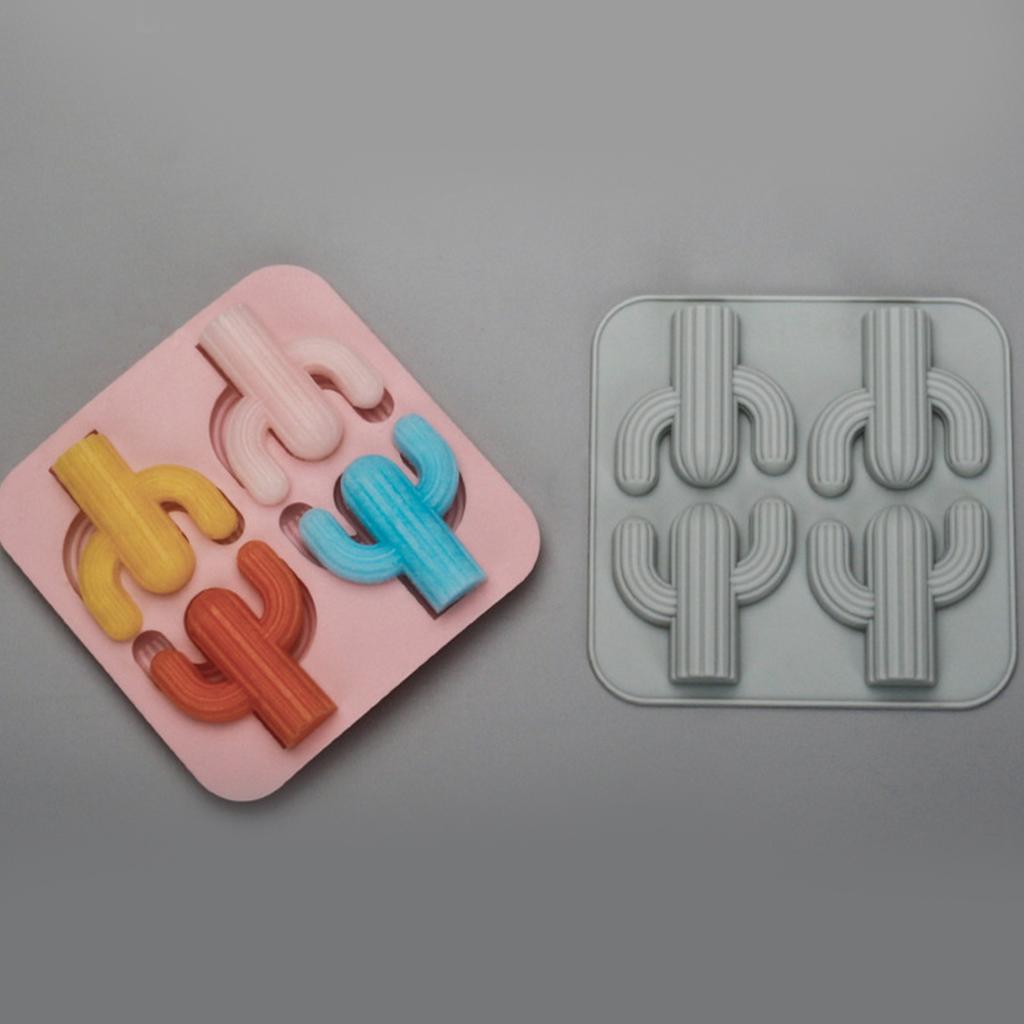 Chocolate Candy Sugar Craft Paste Mold Silicone Cactus Shape Mold Household Candle Molds DIY Handmade Halloween Theme