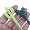 6Pcs/Pack Cactus Fruit Forks Dessert Forks Toothpick Kids Tableware Food Picks