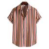 Mens Fashion Ethnic Short Sleeve Casual Printing Hawaiian Shirt Blouse T-shirt