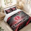 Bedding Set 1 Duvet Cover 2 Pillowcases Kenworth Print Bedroom Home Decoration