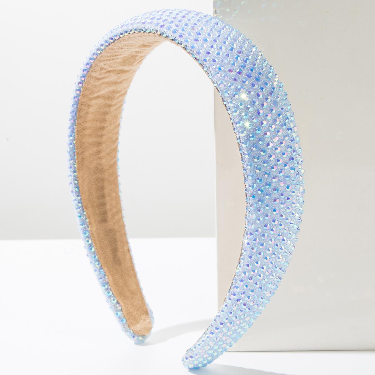 

Новая повязка на голову с широкими полями, инкрустированная бриллиантами, полностью бриллиантовая, блестящая, трендовая, для вечеринок, простая, подходящая ко всему, аксессуары для волос