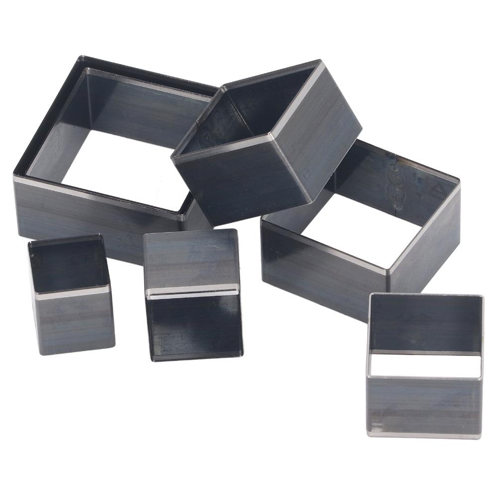 7dílná sada čtvercových děrovačů na kůži z uhlíkové oceli, sada lisovacích raznic pro DIY kožené řemeslo