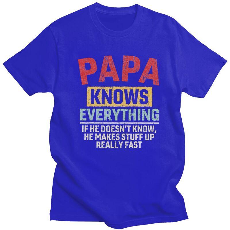 Individuelle Papa Weiß Alles T-Shirts Herren 100% Baumwolle T-Shirts Oberteile Papa Väter Geschenk T-Shirts T-Shirt Kleidung