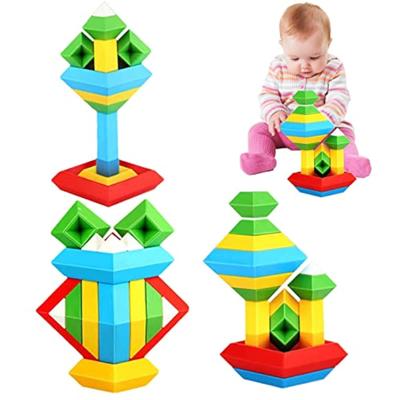 15 30 45 60 kusů Pyramidové stavební kostky Hračky 3D vzdělávací hračka Stohovací kostky Kreativní Montessori hračka pro děti ve věku 1 2 3 4 5 let
