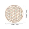 Coaster 5-piece set wooden altar hollow chakra crystal healing sacred geometry Metatron cube witchcraft