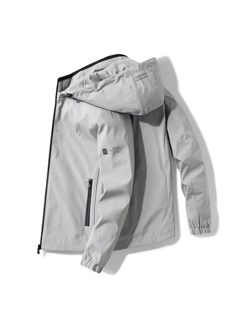 Giacca a vento con cappuccio da uomo stile coreano slim fit - Giacca trendy giovanile Autunno/Inverno