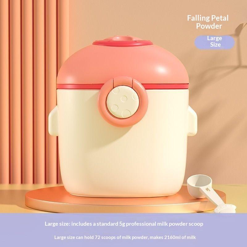 Cartoon Portable Milk Powder Container With Spoon Baby Milk Powder Storage Box Baby Feeding Travel Container