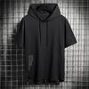 Men's Summer Hong Kong Style Trendy Solid Color Hooded Sweatshirt for Outdoor Sports and Leisure