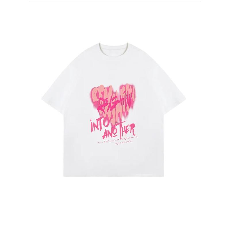 Oversized T-Shirt White Sexy Into Another Graphic Print For Casual Wear