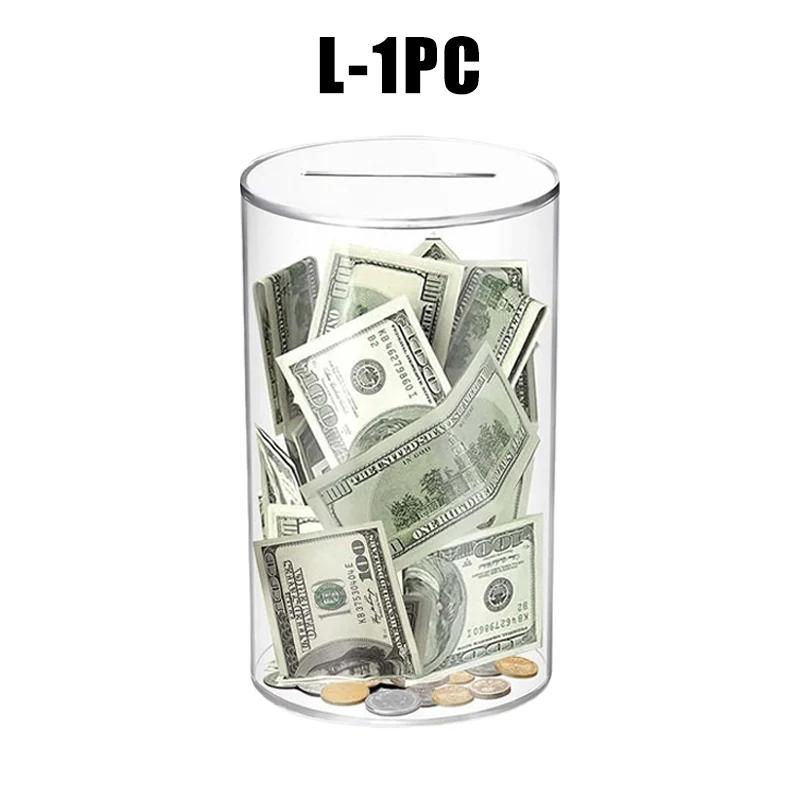 Piggy Bank for Adults Must Break To Open Acrylic Clear Piggy Bank Money Saving Box for Cash Saving Real Money Bank Coin Bank