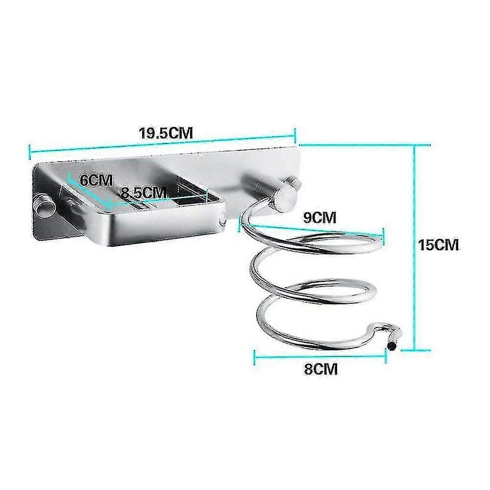 Hair Dryer Holder, Wall Mount Hair Blow Dryer Hanging Shelf Set