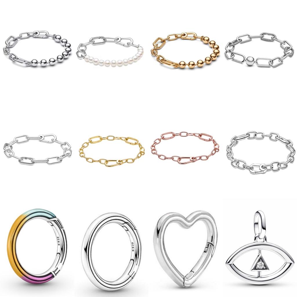 The New 925 Silver Pearl Charm Fits Pendant In Original Accessory Women's Jewelry Bracelet Collection