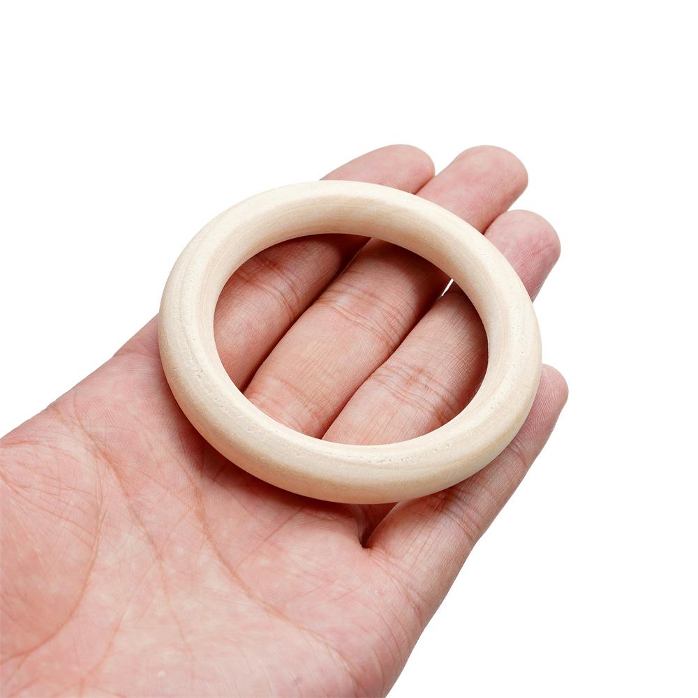 Natural Wood Round Rings for Handbags and DIY Bracelets - Handmade Decorative Hanging Rings.