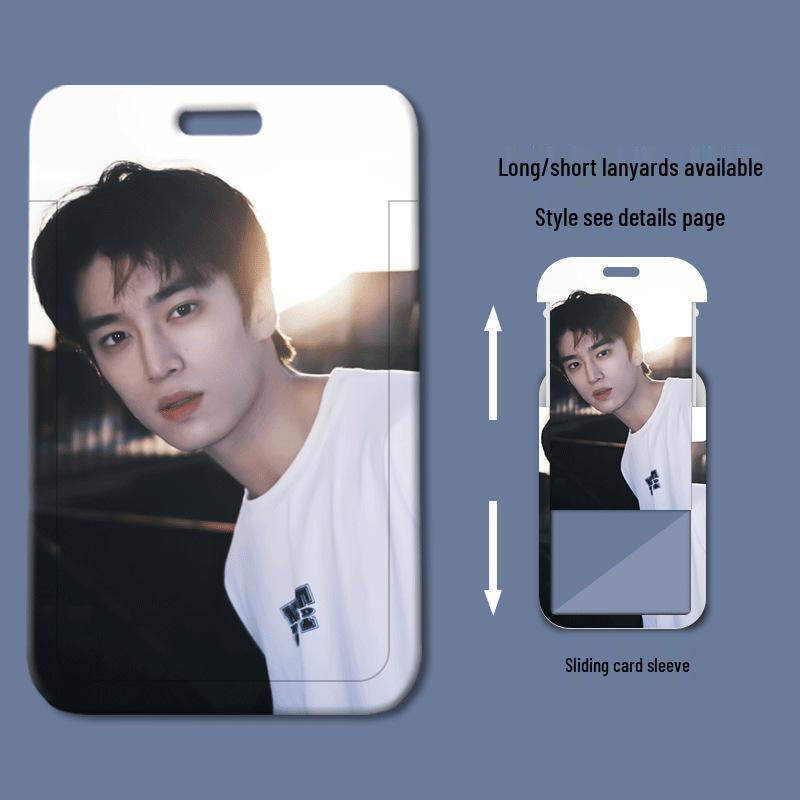 Zhang Kangle Sliding Plastic Card Holder for Student ID, Badge, Meal Card, Work Permit, Bus Access