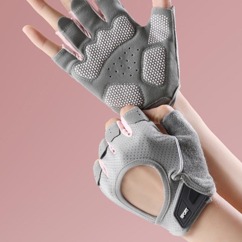 Wear Resistance Workout Glove Nonslip Breathable Workout Glove Fingerless Cycling Glove for Fitness and Training