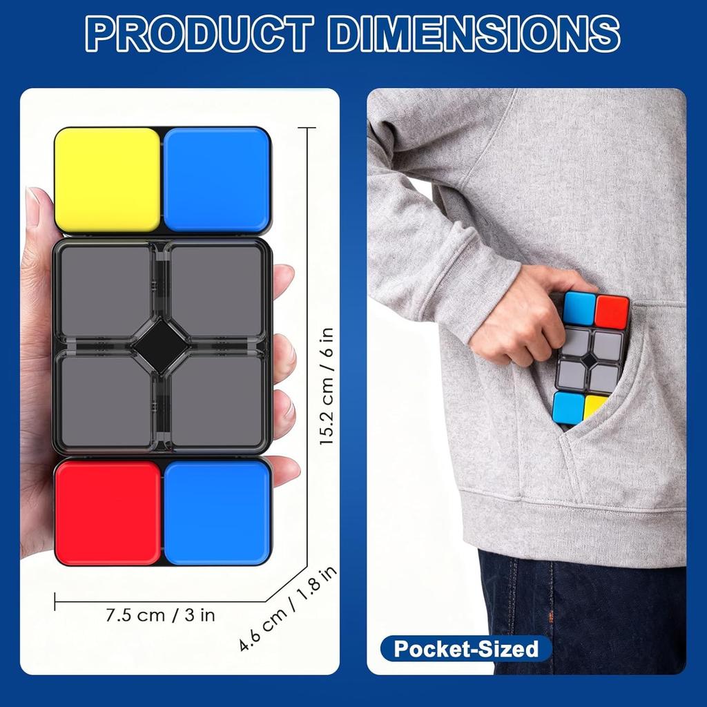 Pup Go Electronic Memory Game for Kids Ages 8-13, Handheld Light and Music Games, Fidget Toys for Teenager, Cool Presents for Teenage