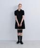 Epinggeulleo Origami Ribbon Crop Shirt - Black