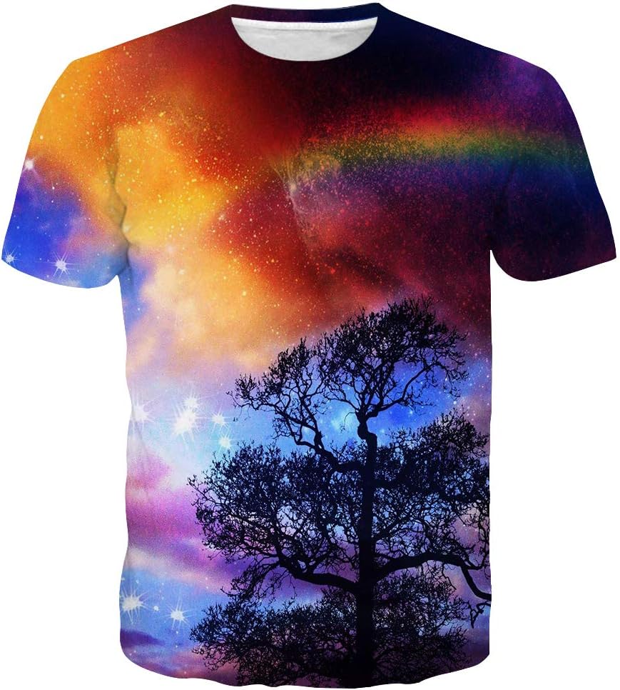 T-shirt Estiva da Uomo in Poliestere 3D Asciugatura Rapida Traspirante Manica Corta T-shirt Casual Colore Tie Dye T-shirt Estiva