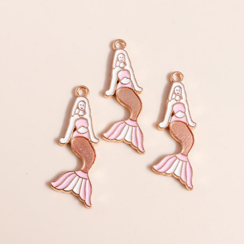 10pcs Cute Marine Life Charms for Jewelry Making Enamel Starfish Shell Mermaid Charms Pendants for DIY Necklaces Earrings Gifts