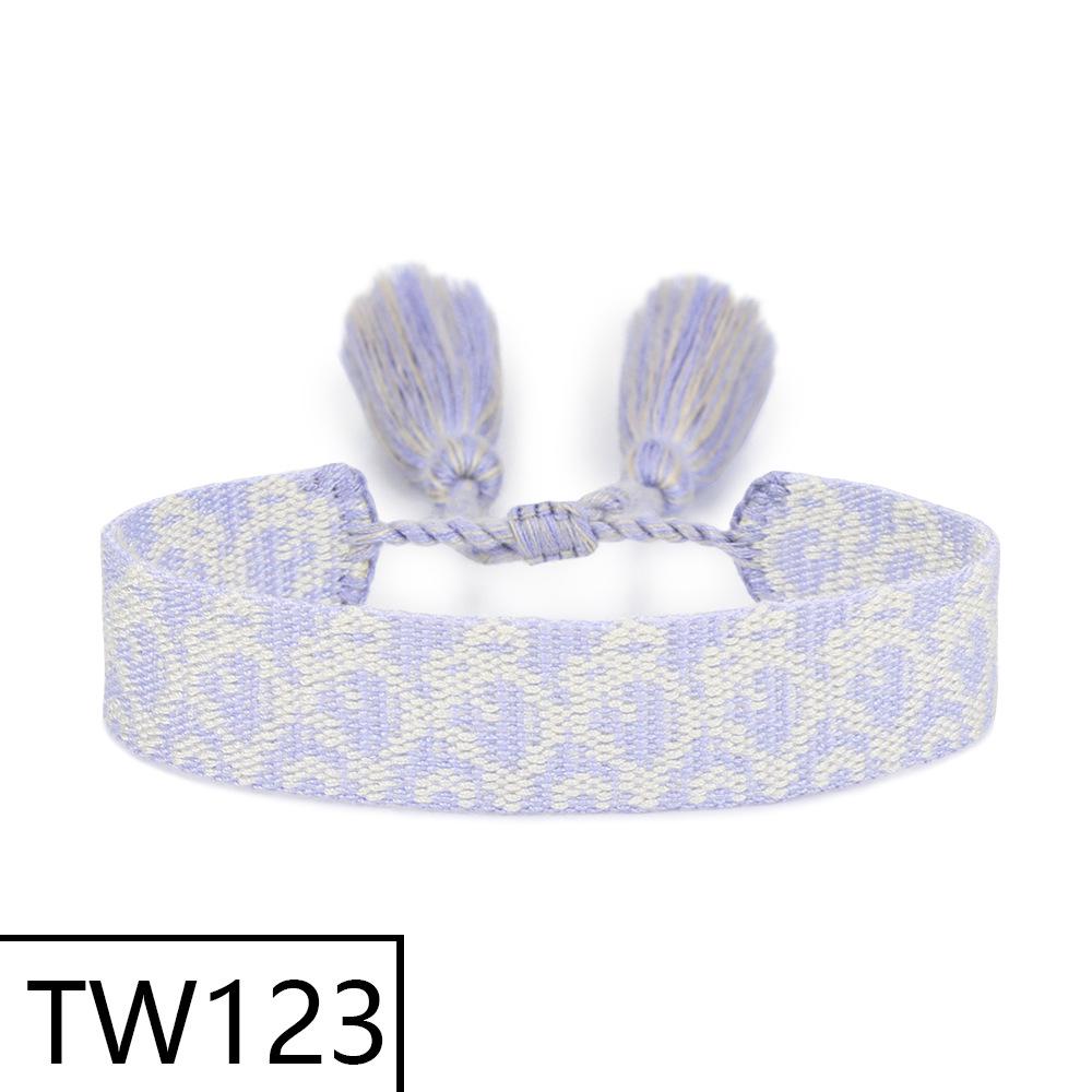 Customizable Handmade Bohemian Tassel Bracelet with Embroidered Logo - European & American Ethnic Friendship Style