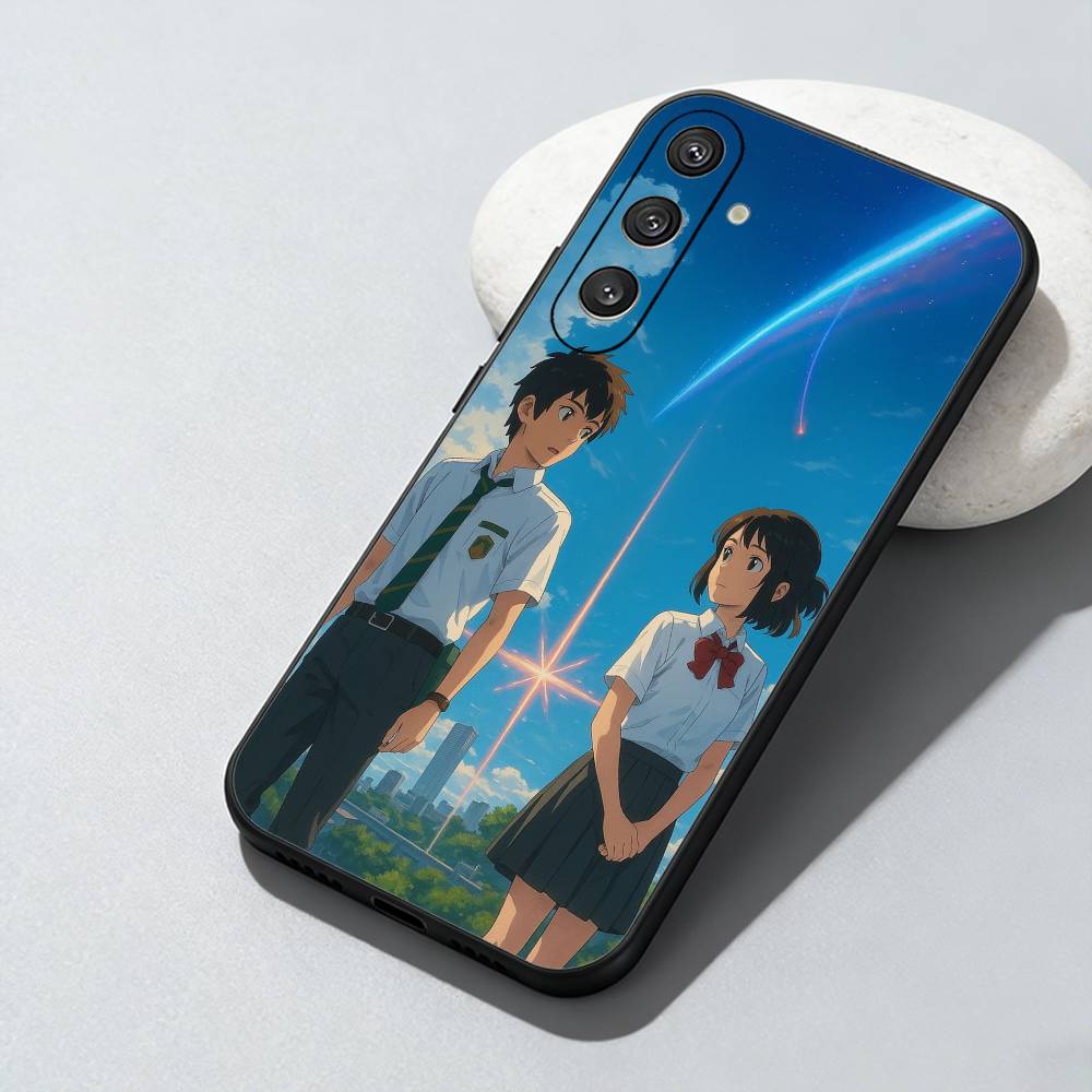 Anima Film Y-Dein Name Paar Handyhülle Für Samsung Galaxy A73,A72,A71,A70,A52,A51 Andere Weiche Schwarze Hülle