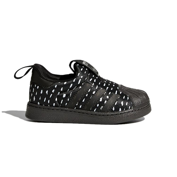 adidas Originals 360 I Full Print Dots Comfortable Versatile Low-Top Skate Shoes Baby Sneakers Black White BY9932