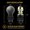 Pair 3157 LED 3156 Turn Signal Reverse Light Daytime Running Bulbs White AUXITO