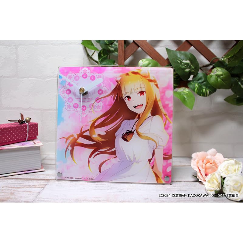 Seasonal Plants Spice and Wolf Acrylic Table Clock