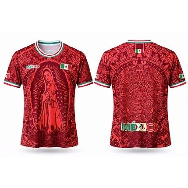 2026 Mexico Guadalupe Third Jersey Mexico Soccer Jersey Loose Quick Drying Sportswear Short Sleeved Summer Men S T-Shirt S