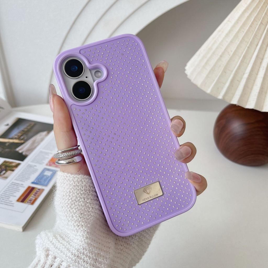 Applicable To Apple 16-star Sparkling Phone Case, IPhone15 Full Diamond 13 Protective Case, 14 Fresh Polka Dot Diamond Case