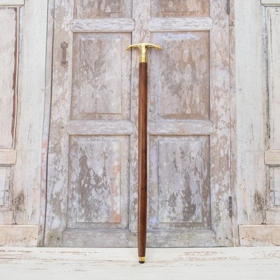 Brass Walking Stick Anchor Cane Gift for Grandfather Father Aluminium Sailor Cane Art Deco Style