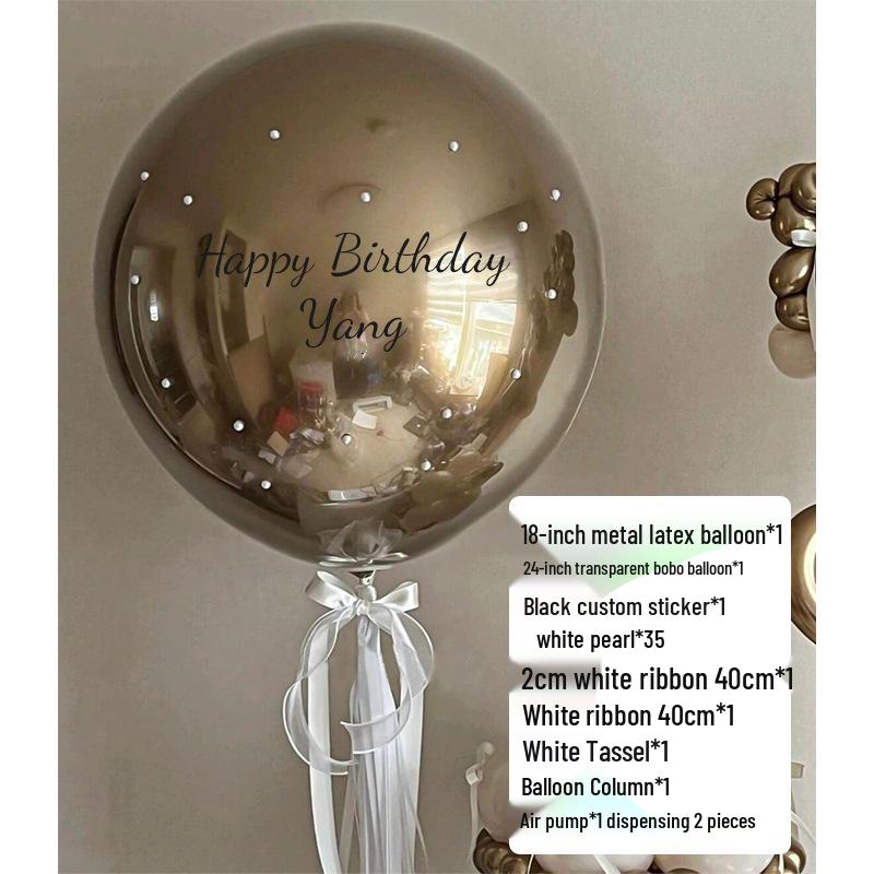 Rosa Perlen-Kuchenballons, Geburtstags- & Hochzeitsdekorationen, Bobo-Ballons für Partys & Anträge