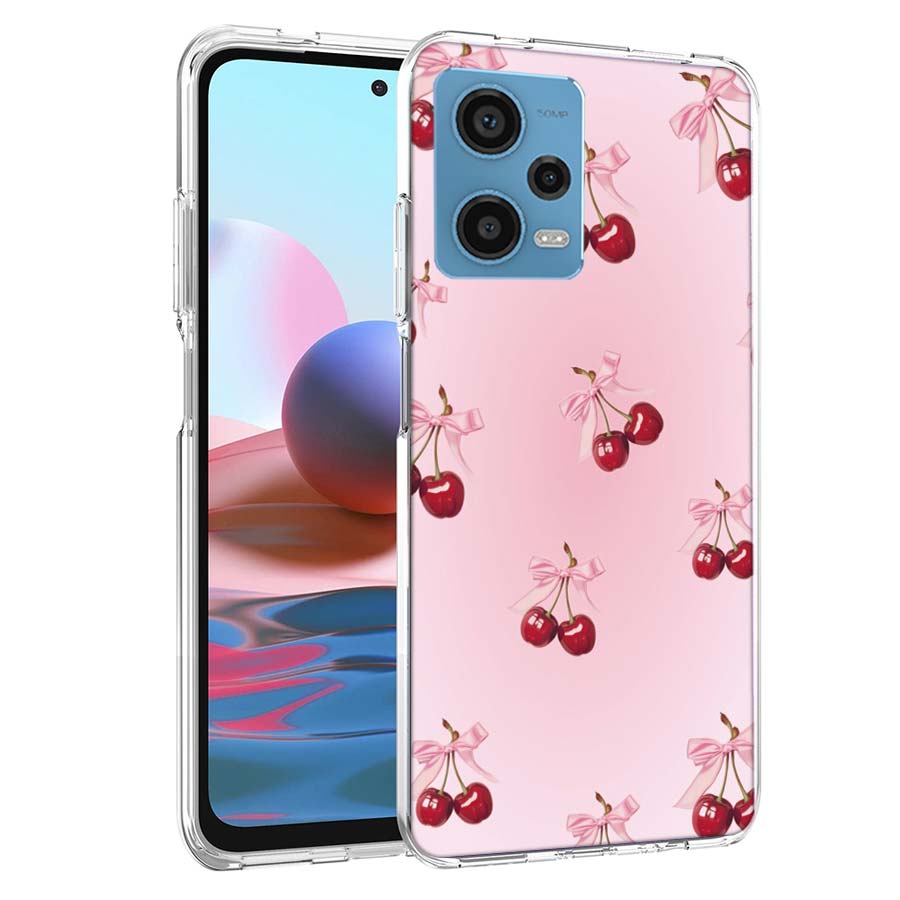 

Чехол для телефона с вишневым бантом для Redmi Note 13 12 14 15 Pro Plus 13R 11 11T 11E 11S 10 Pro 10S 9 9S Чехол Прозрачный ТПУ Capa Чехлы Sho Redmi Note 15 Pro 5G