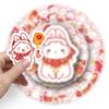 50 New Year Cute Rabbit Doodle Cartoon Cute Guka Handbook DIY Mobile Suitcase Stickers Waterproof