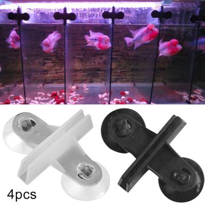 4 Stück Aquarium Fischbecken Trennwand Luftschlauch Saugnapf Clip Halter Saugnapf