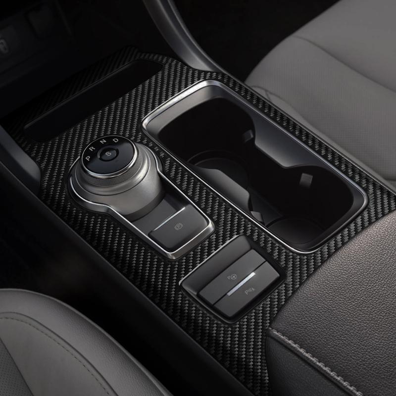 For Ford Fusion 2013- Real Carbon Fiber Stickers Centre Gear shift water cup storage panel Car Accessories ide decorative