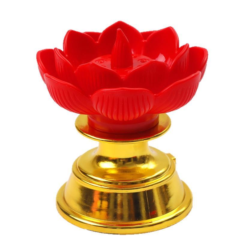 Simulation Led Lotus Candles Flickering Flameless Battery Operated For Worship Home Festival Party Decoration