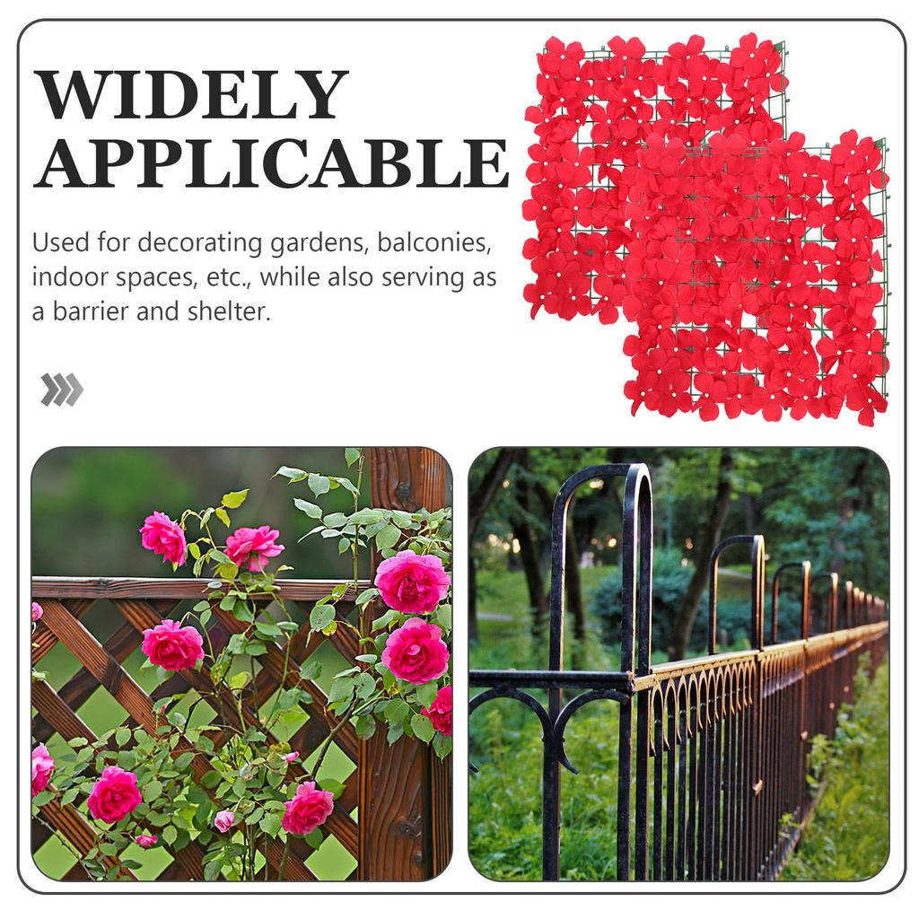 1M Fake Fence Trellis Wall Decoration Artificial Flower Privacy Fence Screen Outdoor Garden Balcony Hedge Home Wedding Decor
