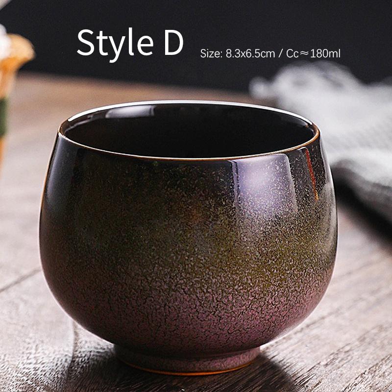 180ml Ceramic Tea Cup Tianmu Glaze Kiln Change Tea Set