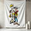 Lucky Luke Wall Tapestry Aesthetic Wall Hanging Printed Fabric Blanket Decorative Tapestries for Bedroom Living Room Home Decor
